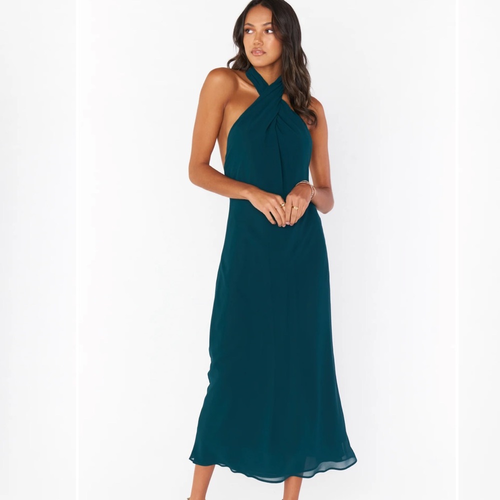 Show me your mumu Jasmine halter midi dress